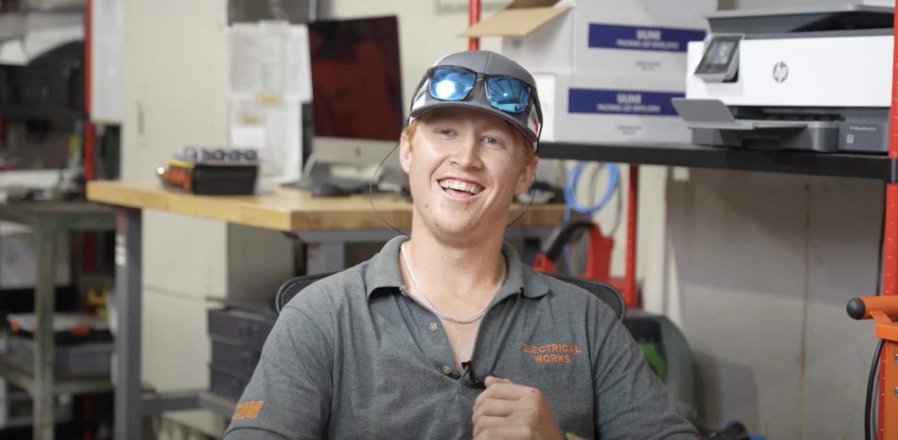 Electrical works employee