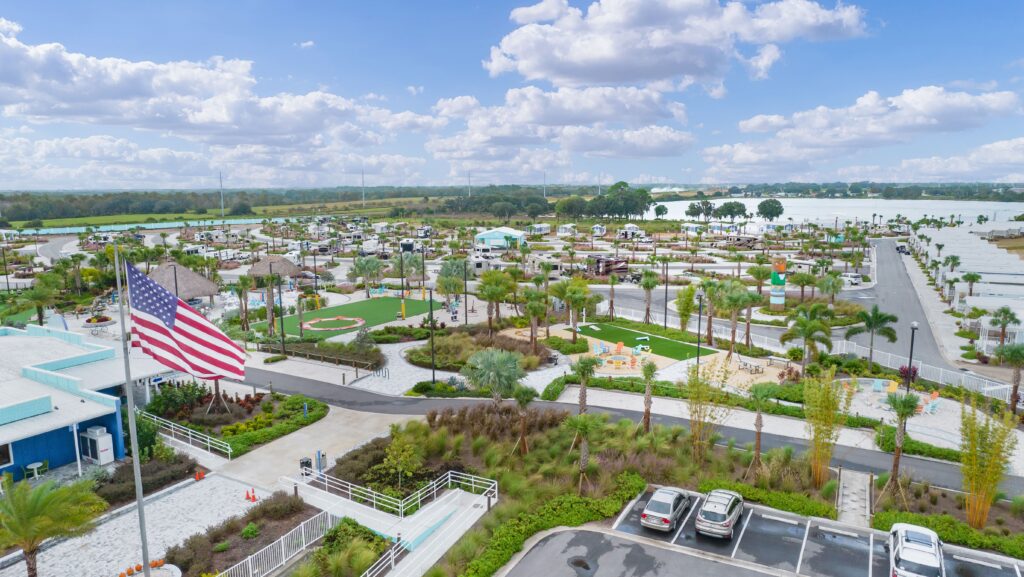 A RV park arial shot