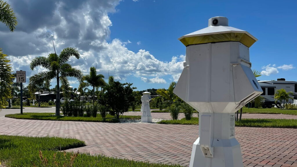 An RV Park Electrical Pedestal